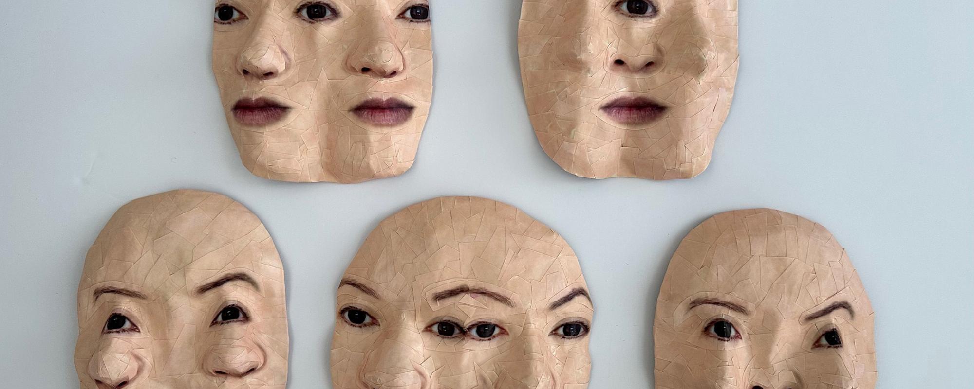 Image of five masks