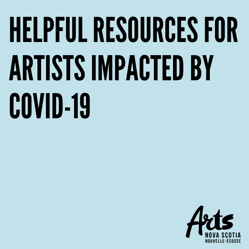 Text: Helpful Resources for Artists Impacted by COVID-19