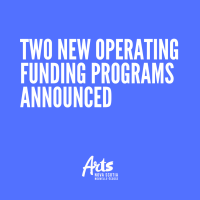 Two New Operating Funding Programs Announced